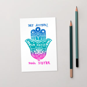 Hey Sister Go Sister Soul Sister Standard Postcard