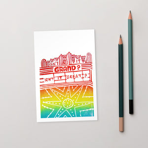 Isn't It Grand? Grand Lake Theatre Standard Postcard