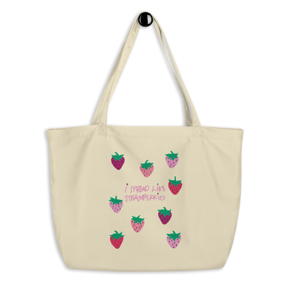 I Spread Like Strawberries Large Eco Tote Bag