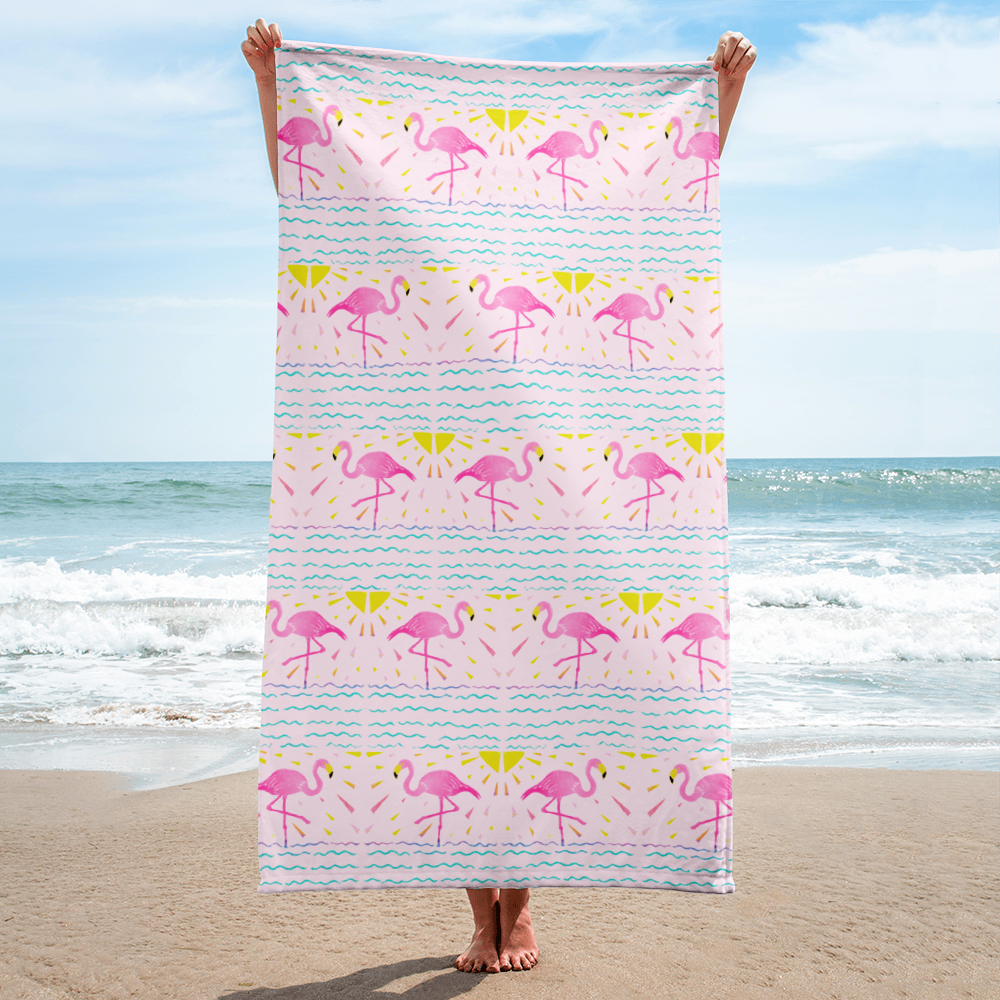 Flamingo Rays Towel