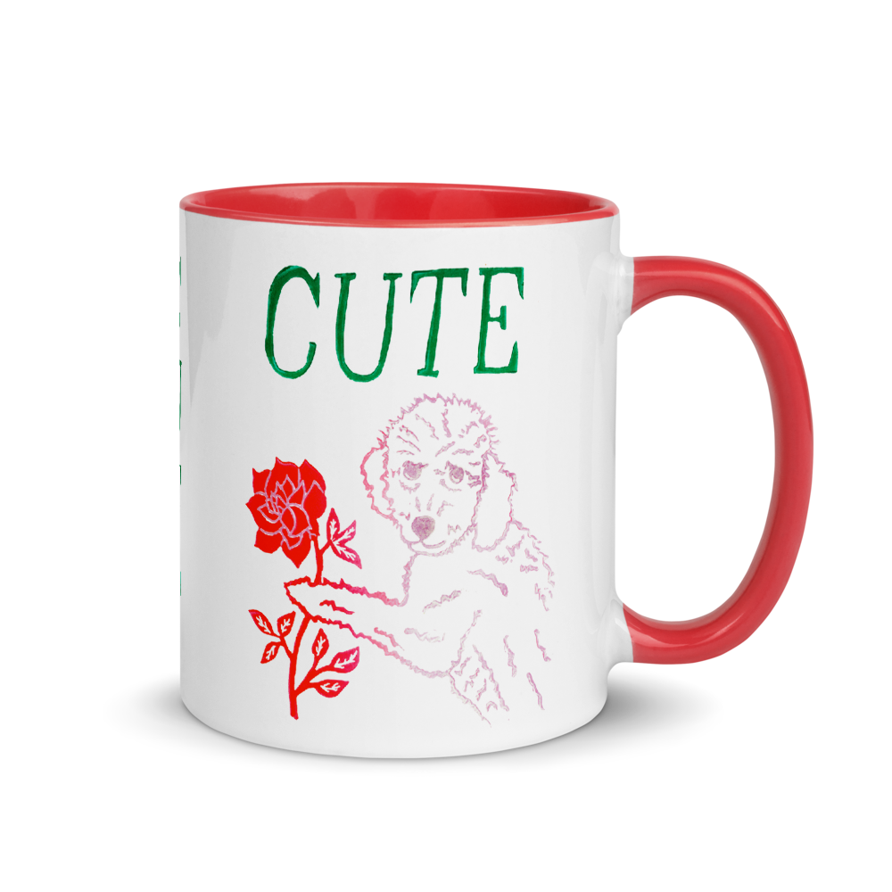 I Think You're Cute Mug with Color Inside