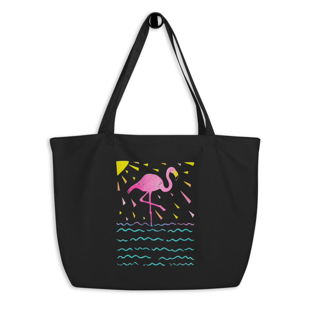 Flamingo Rays Large Eco Tote Bag