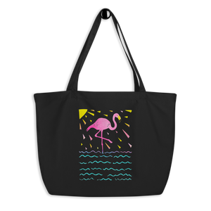 Flamingo Rays Large Eco Tote Bag