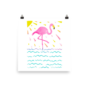 Flamingo Rays Art Prints