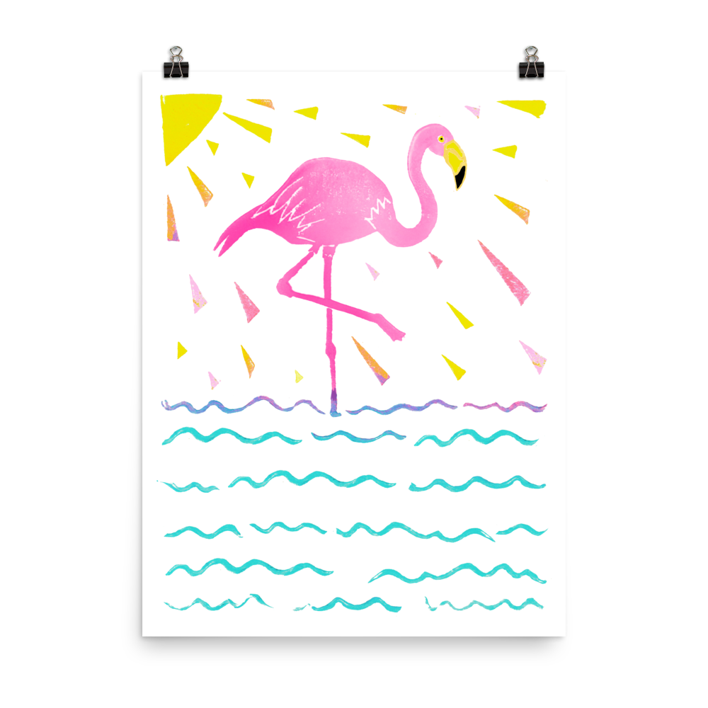 Flamingo Rays Art Prints
