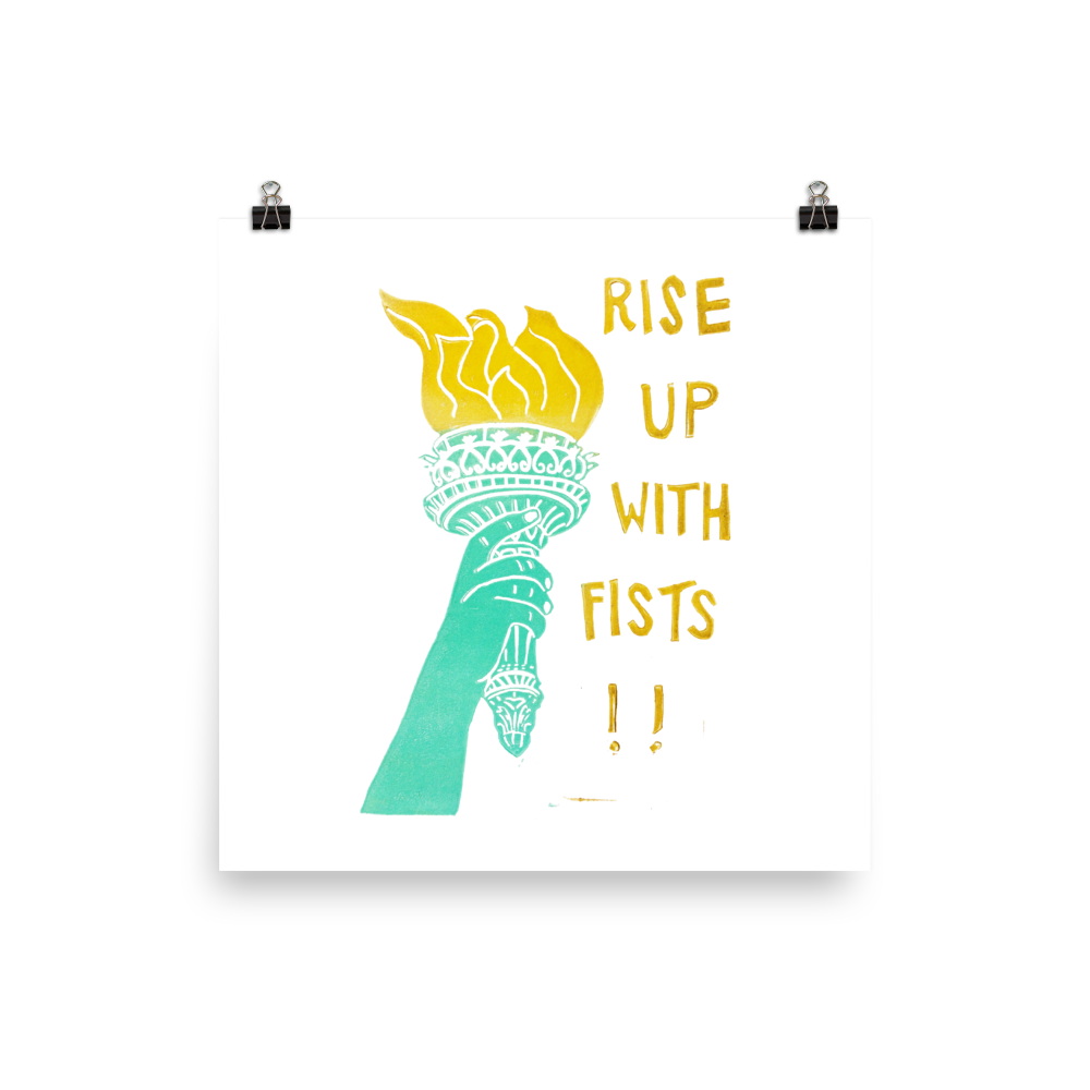 Rise Up With Fists!! Art Prints