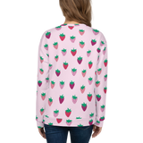 Pink Strawberry Patch Pattern Sweatshirt
