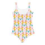 Royal Seahorse All-Over Print Kids Swimsuit