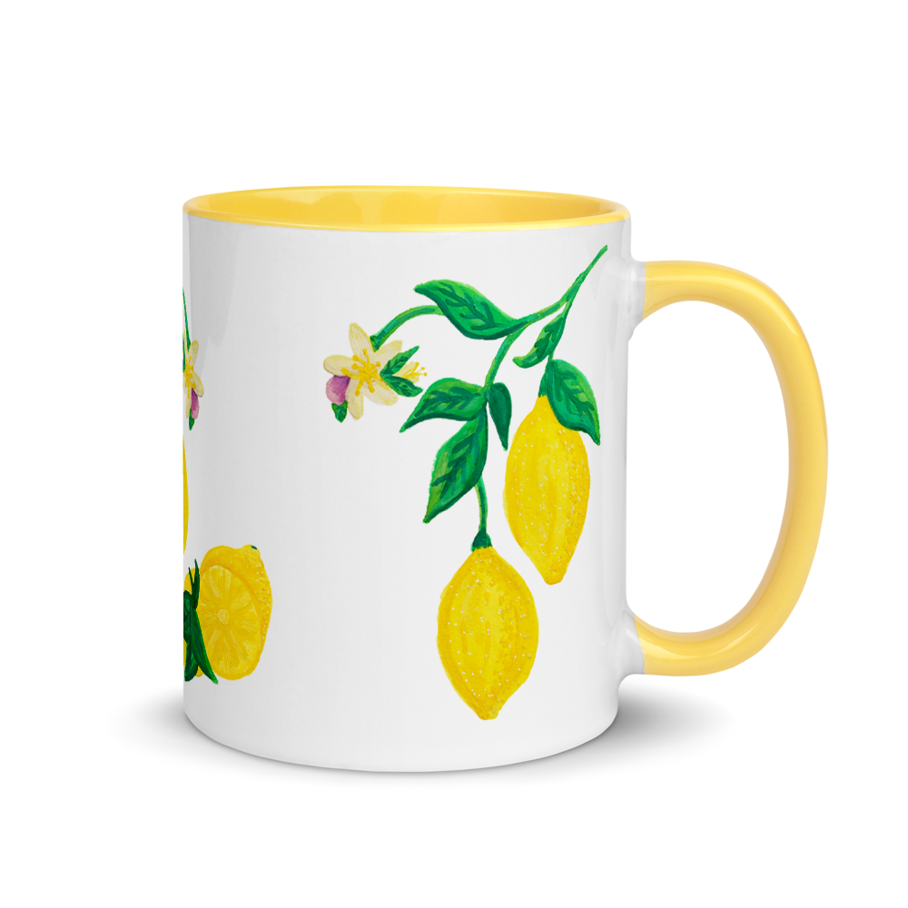 Citrus Blossom Mug with Color Inside