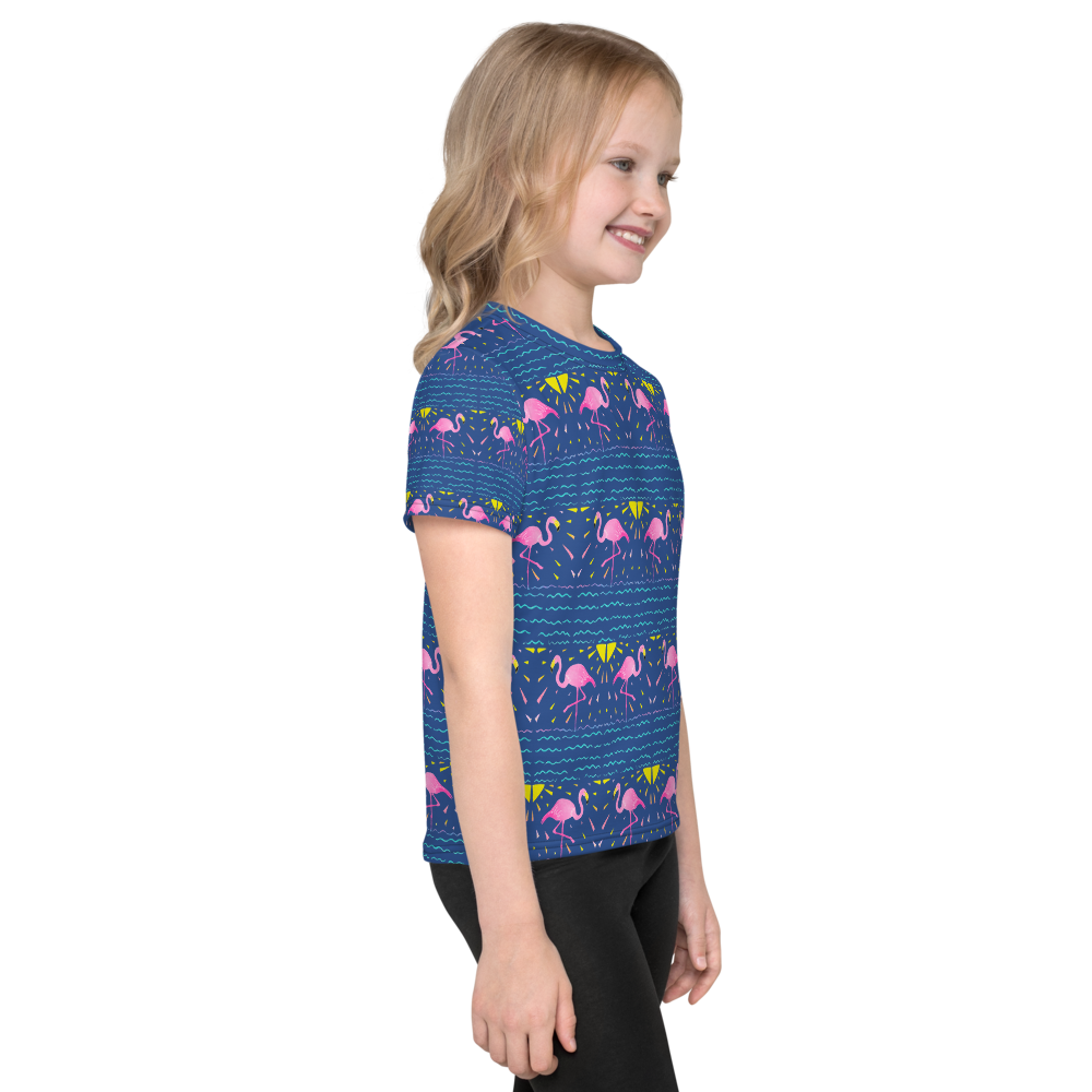 Moonlight Flamingo Rays Kids T-Shirt