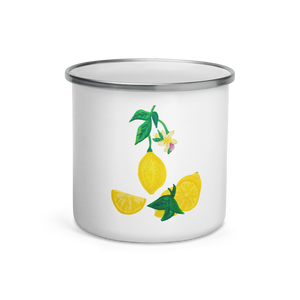 Citrus Blossom Enamel Camping Mug