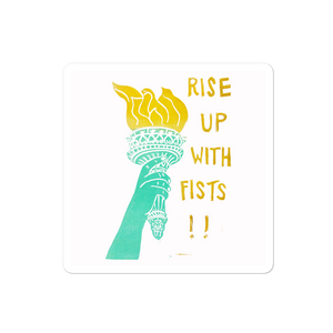 Rise Up With Fists!! Bubble-free Stickers